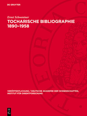 cover image of Tocharische Bibliographie 1890–1958